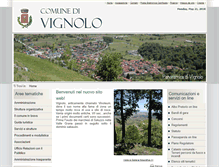 Tablet Screenshot of comune.vignolo.cn.it